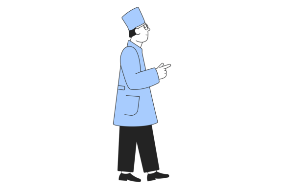 Doctor Pointing Graphics: Editorial Illustrations
