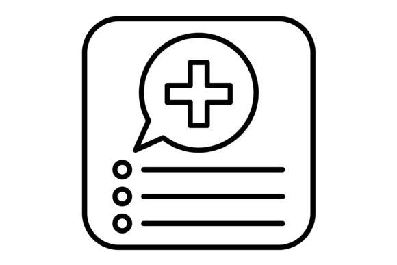 Medical App Outline Icon Graphics & Icons Review
