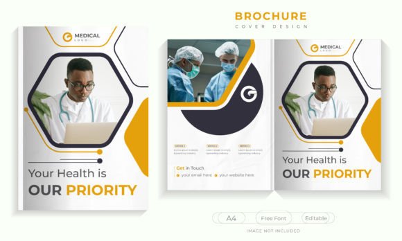 Medical Brochure Cover Design: Graphics and Print Templates