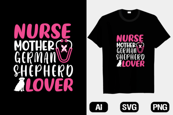 Nurse and Dog Lover Graphics for T-Shirt Designs