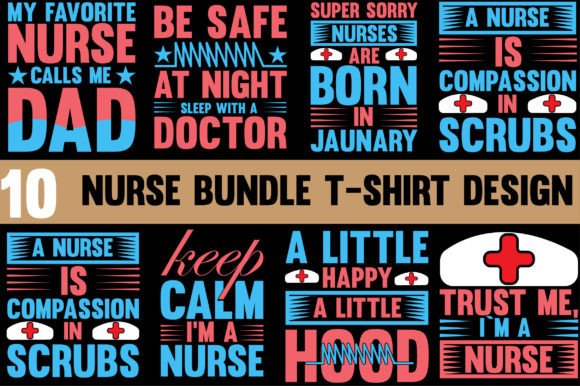 Nurse Bundle Graphics for T-Shirt Designs