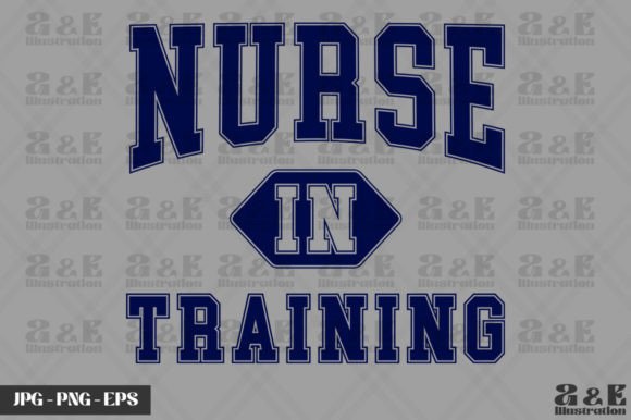 Varsity Style Nurse Graphics for T-Shirt Designs